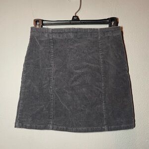 Forever21 Corduroy Mini Skirt Grey Size Medium